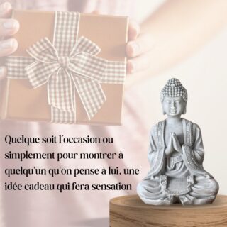 Statuette Bouddha Grise Méditation 1