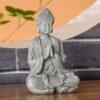 Statuette Bouddha Grise Méditation 1 – Image 9