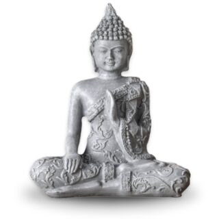 Statuette Bouddha Grise Méditation 2