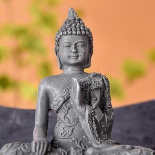 Statuette Bouddha Grise Méditation 2 – Image 10