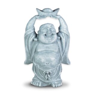 Statuette Bouddha Rieur Grise