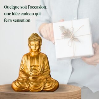 Statue Bouddha Méditation Or
