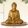 Statue Bouddha Méditation Or – Image 4