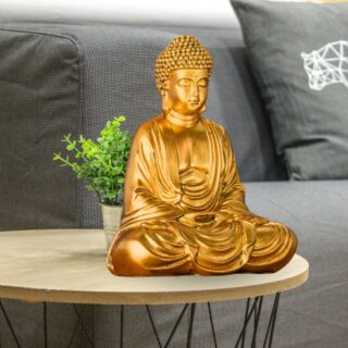 Statue Bouddha Méditation Or