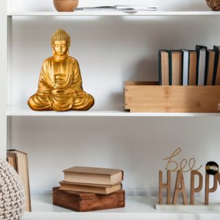 Statue Bouddha Méditation Or – Image 8