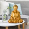 Statue Bouddha Méditation Or – Image 9