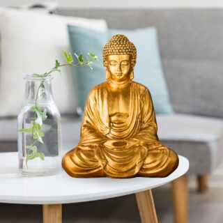 Statue Bouddha Méditation Or – Image 9
