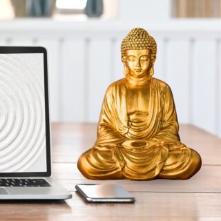 Statue Bouddha Méditation Or – Image 11