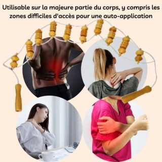 Lanière de massage en bois
