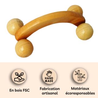 Roue de massage en bois