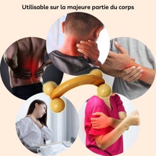Roue de massage en bois