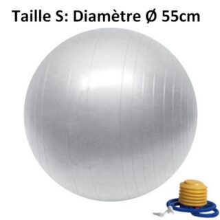 Ballon de Yoga & Fitness Taille S 55 cm Gris