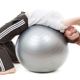 Ballon de Yoga & Fitness Taille S 55 cm Gris