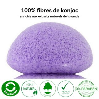 Éponge Konjac Pour Visage à la lavande