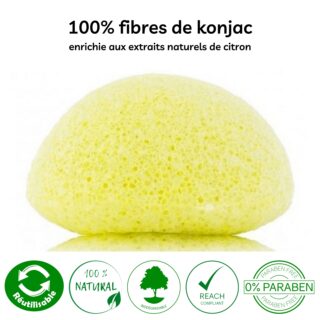 Éponge Konjac Pour Visage au Citron