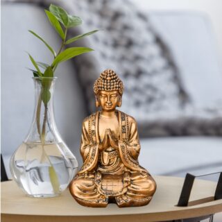 Statuette Bouddha Dorée Méditation 3 – Image 10
