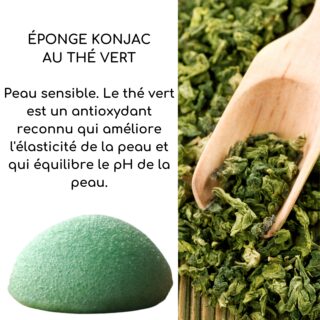 Éponge Konjac spéciale Yeux au Thé Vert