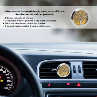 Diffuseur Voiture Clip’Arôme – Arbre de vie