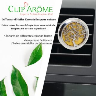 Diffuseur Voiture Clip’Arôme – Arbre de vie