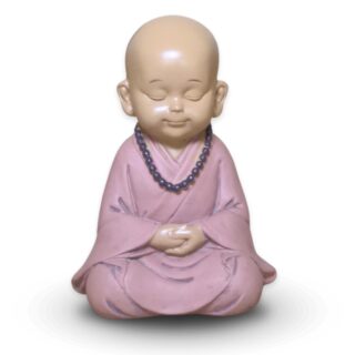 Statuette Bouddha Bébé Rose en Prière