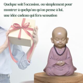 Statuette Bouddha Bébé Rose en Prière