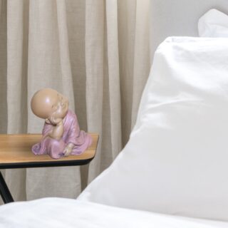 Statuette Bouddha Bébé Rose Tête Posée – Image 7