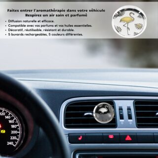 Diffuseur Voiture Clip’Arôme – Flamant Rose