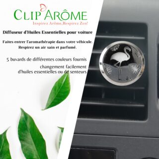 Diffuseur Voiture Clip’Arôme – Flamant Rose