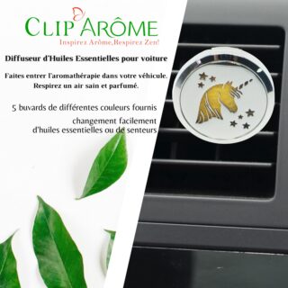 Diffuseur Voiture Clip’Arôme – Licorne