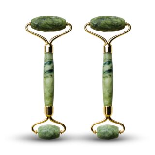 Set 2 Masseurs Visage en Pierre de Jade – Vert