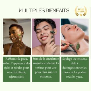 Set 2 Masseurs Visage en Pierre de Jade - Vert – Image 7