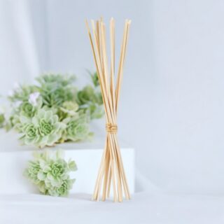 Lot de 10 tiges en Rotin Naturel