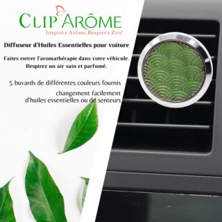 Diffuseur Voiture Clip’Arôme – Vague Zen