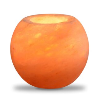 Bougeoir en Cristal de Sel Himalaya Sphère 900g