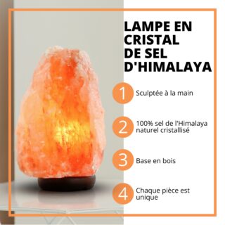 Lampe en sel d’Himalaya de 2 à 3 kg