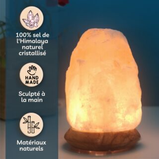 Lampe USB en Cristal de Sel d’Himalaya Rock
