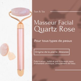 Masseur Visage Électrique Quartz Rose