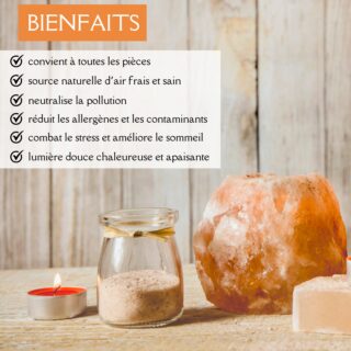 Bougeoir en Cristal de Sel Himalaya Rock 500g