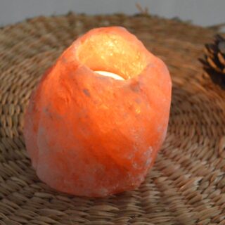 Bougeoir en Cristal de Sel Himalaya Rock 500g – Image 6