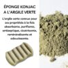 Éponge Konjac XL Corps à l'Argile Verte – Image 3