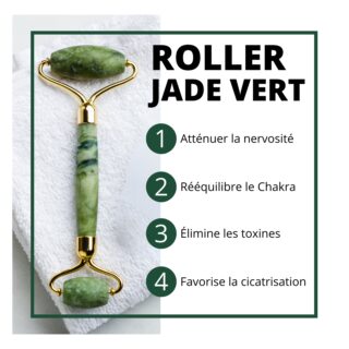 Masseur Visage en Pierre de Jade – Vert