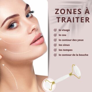 Masseur Visage en Pierre de Jade - Blanc – Image 6