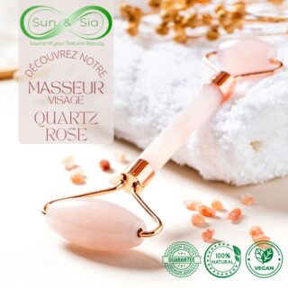 Masseur Visage en Quartz Rose