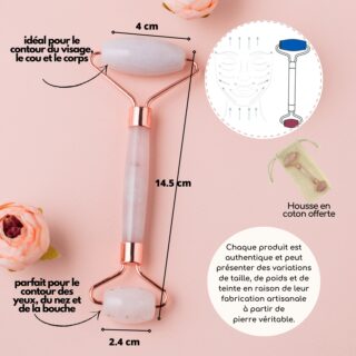 Masseur Visage en Quartz Rose – Image 9
