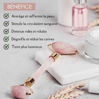Masseur Visage en Quartz Rose