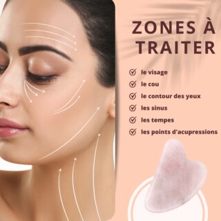 GuaSha en Quartz Rose