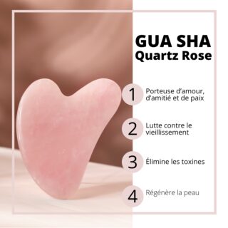 GuaSha en Quartz Rose