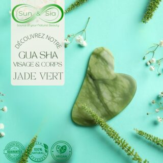 GuaSha en Pierre de Jade Vert
