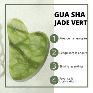GuaSha en Pierre de Jade Vert