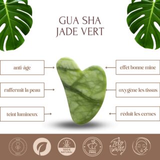 GuaSha en Pierre de Jade Vert